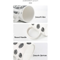 Creative personality ceramic mug with lid spoon trend breakfast milk cup home coffee cup female water cup customization